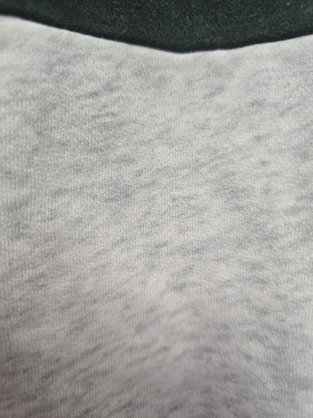 White Fox Boutique Decade Classics Varsity Zip Front Sweater - Grey Marl/Green - Picture 6 of 7